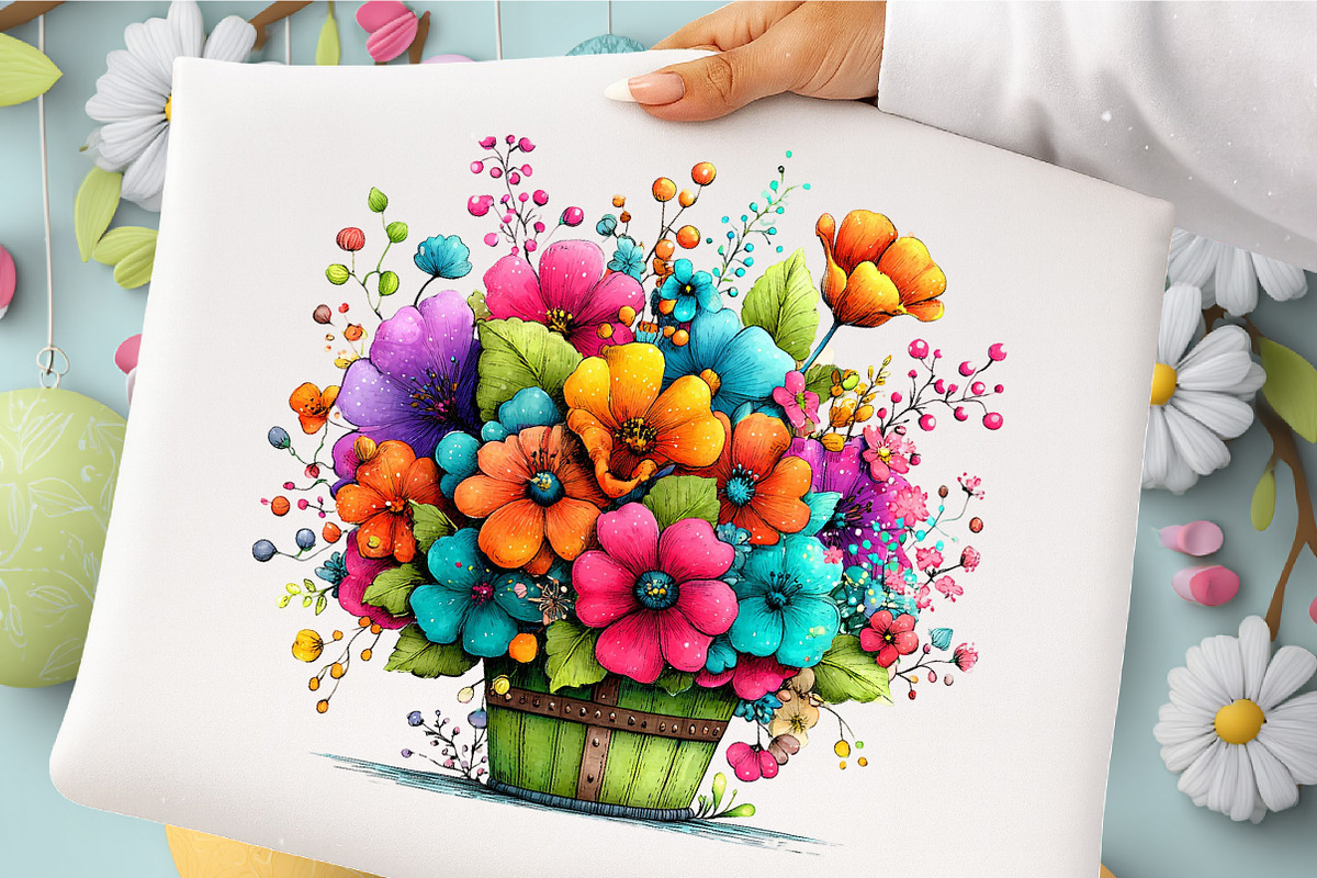 Whimsical Spring Wildflower Clipart, an Illustration by GatewayDesign (Photo 5 of 5)