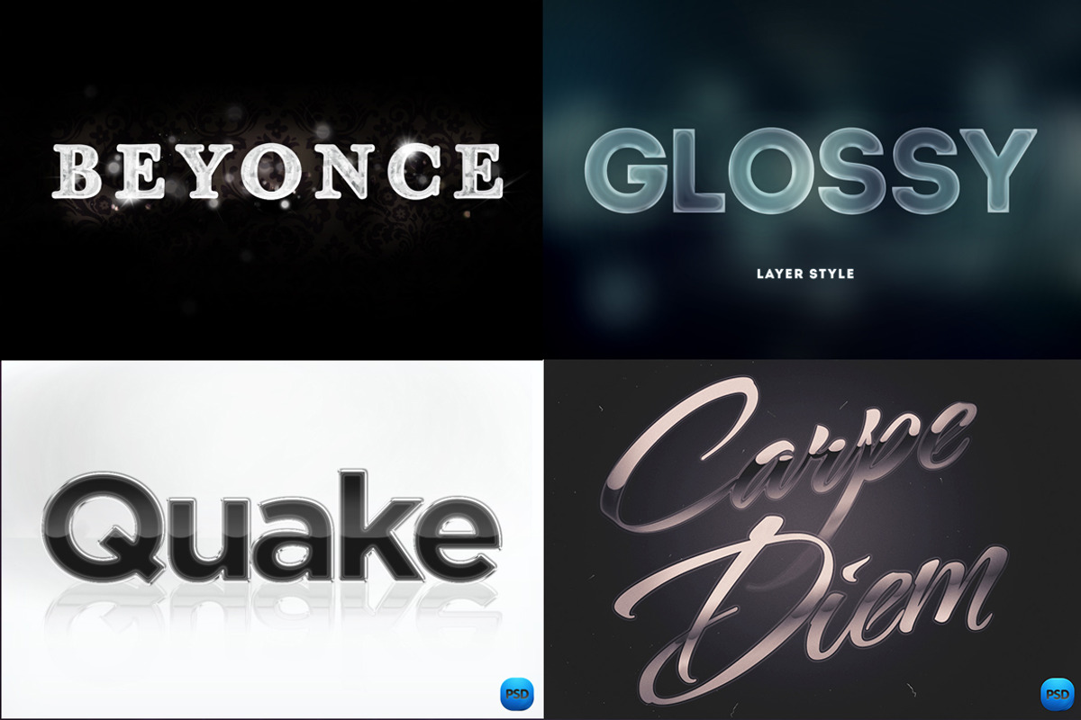 Metal & Glossy Text Effects, a Layer Style Add-On by GothLab (Photo 3 of 3)