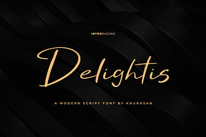 Delightis Script, a Script Font by khurasan
