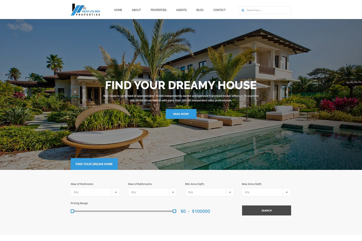 Hexo - RealEstate WordPress Theme, a WordPress Template by DigitalCenturySF