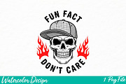 Fun Fact I Don't Care Png, an Illustration by Watercolor design (Thumbnail 1 of 3)