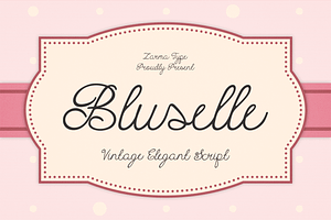 Bluselle - Whimsical Script Font, a Script Font by Zarma Type