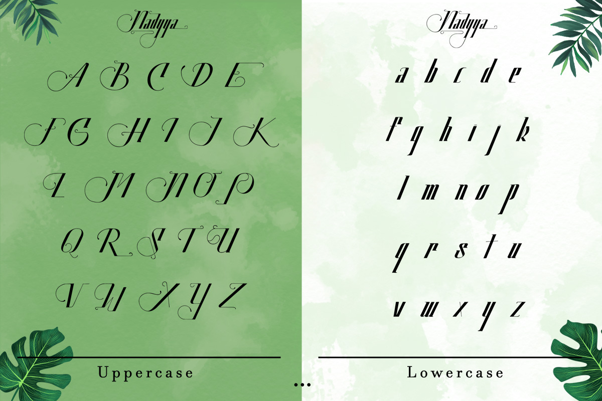 Nadyya - Traditional Display Font, a Symbol Font by Saxofont (Photo 5 of 8)
