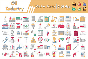 Oil Industry Vector Icons Pack, an Icon by Vector Portal