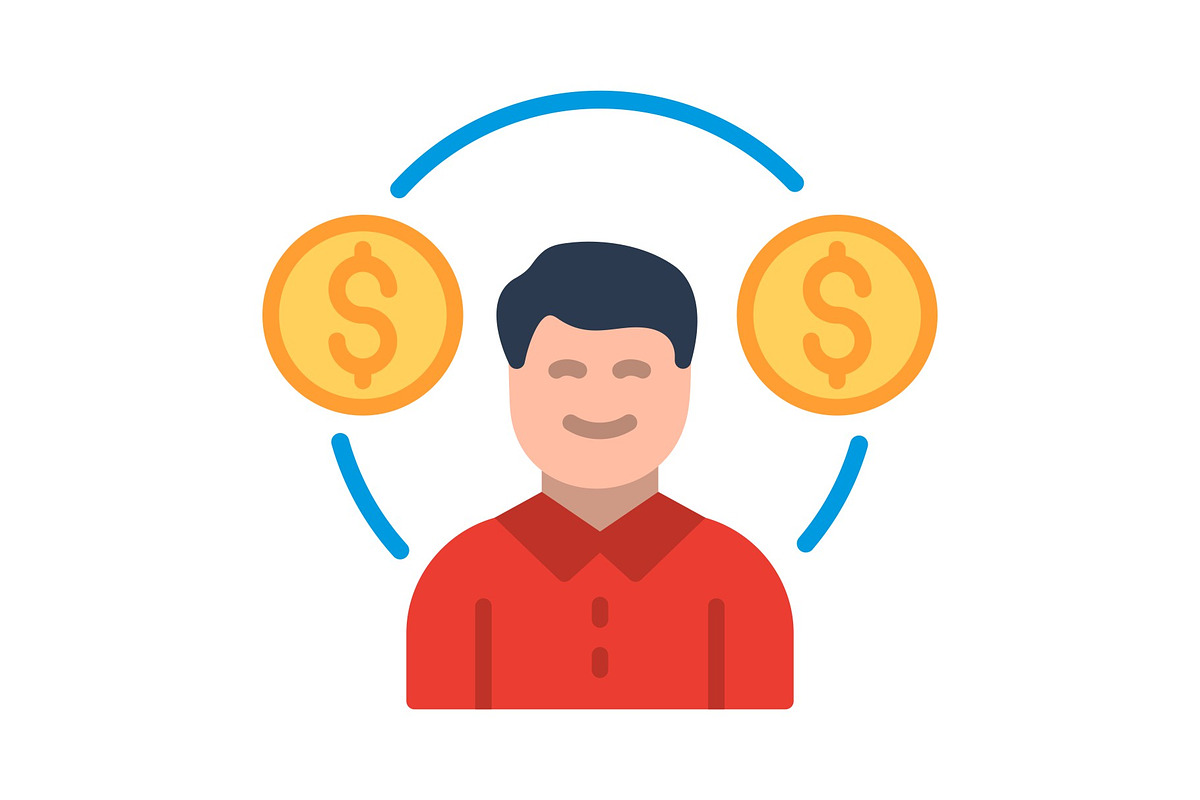 Cash flow Flat Icon, a Duotone Icon by Pexelpy (Photo 1 of 2)