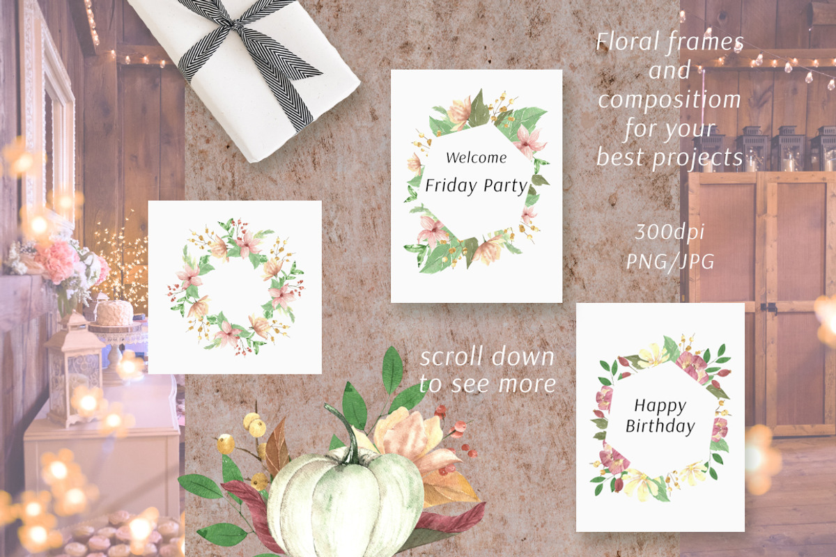 Autumn Garden Watercolor Collection, a Texture Illustration by OlgaSerbun (Photo 2 of 7)