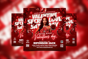 Valentine Secret Love Party Flyer, a Flyer Template by StarPixles11