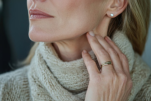 Mature woman applying skincare cream to her face, a Person Photo by AlyaAnd