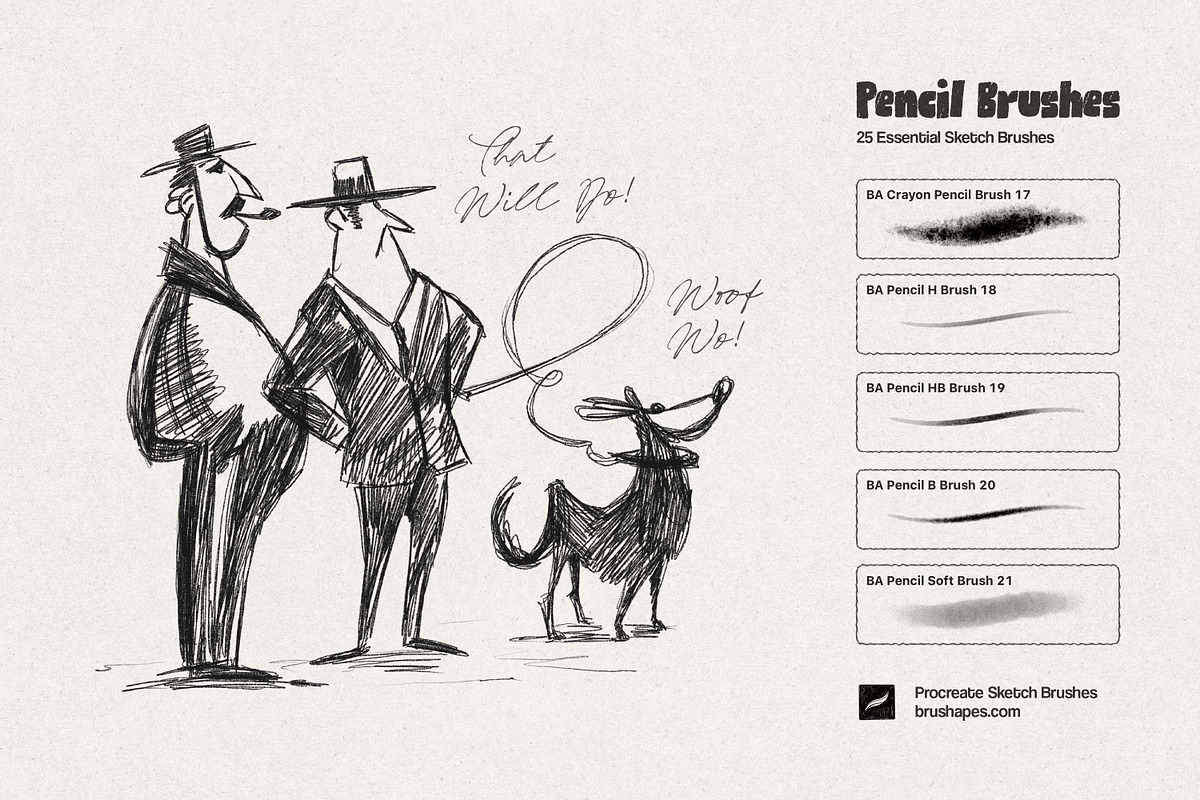Everyday Sketch Procreate Brushes, a Brush Add-On by brushapes.com (Photo 5 of 9)