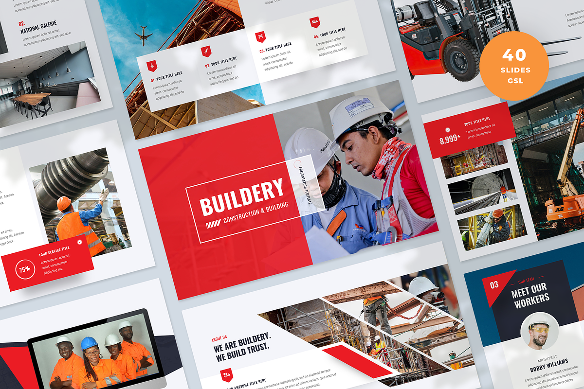 Construction and Building Template, a Presentation Template by Flat Icons