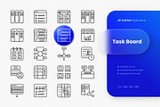 Task Board Outline Icons, an Outline Icon by cidcud_graphic (Thumbnail 1 of 3)