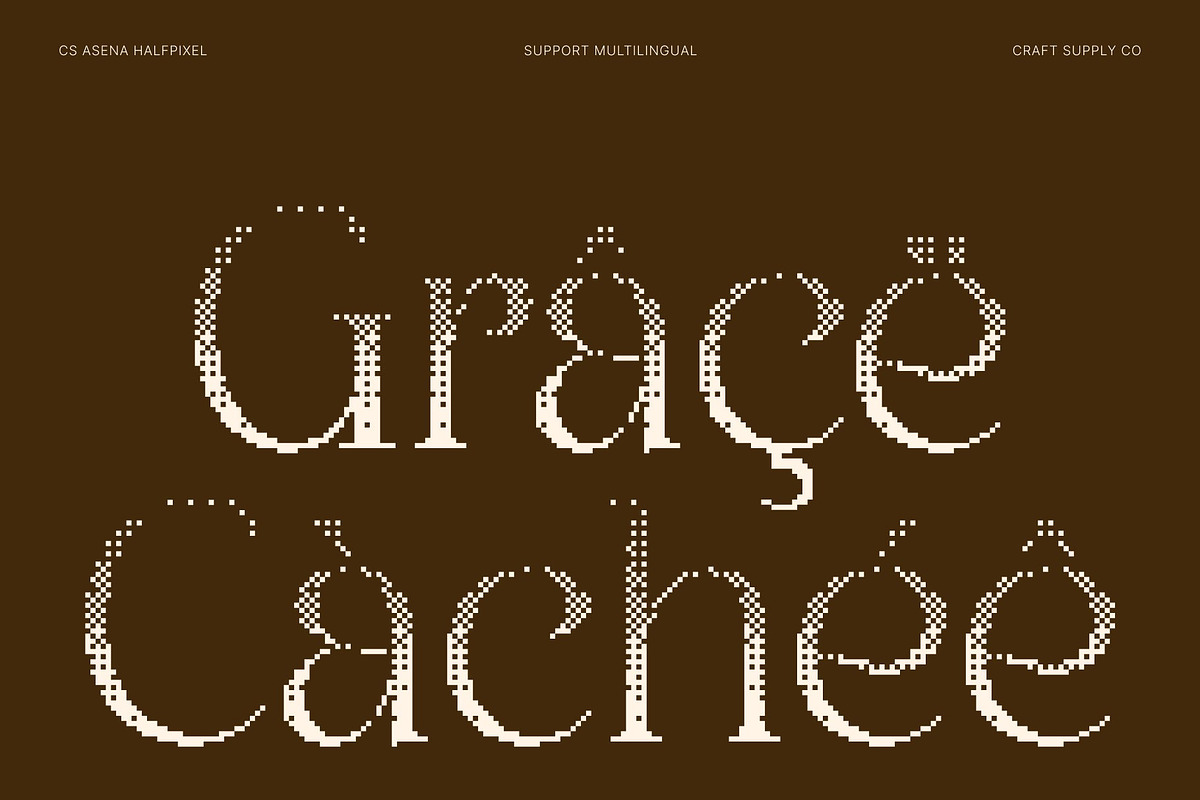 CS Asena Halfpixel, a Serif Font by Craft Supply Co. (Photo 7 of 8)