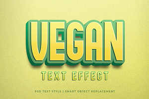 Vegan Text Style Effect Mockup