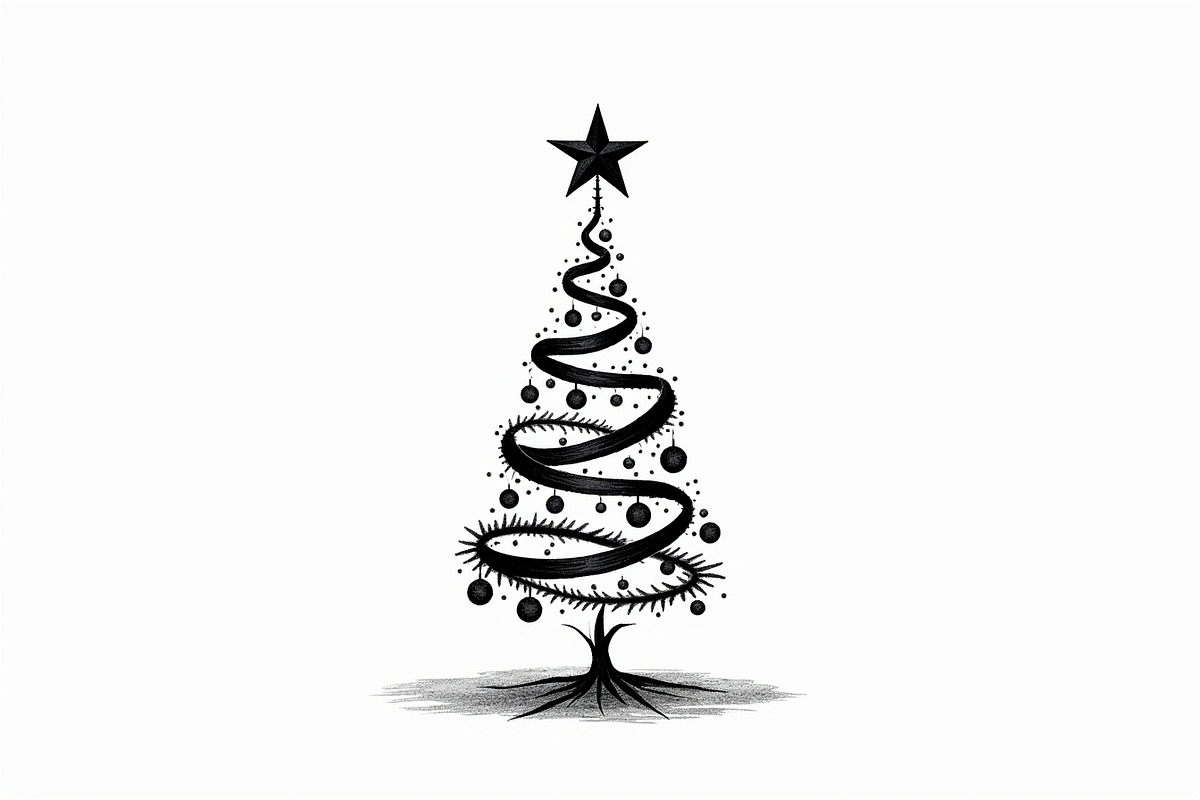Merry Christmas Tree Clipart Collect, an Illustration by jahid234 (Photo 18 of 21)