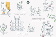 chateau clipart vintage doodles set, a Decorative Illustration by Patishop Art (Thumbnail 3 of 9)