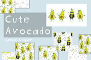 Cute Avocado!, a Background Graphic by Irene_Boiko_ART (Thumbnail 1 of 4)