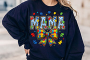 Coquette Autism Mama PNG, Autism, an Illustration by CreationArt (Thumbnail 5 of 9)