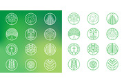 Set with trees: icons and patterns, a Background Graphic by lycka (Thumbnail 2 of 5)