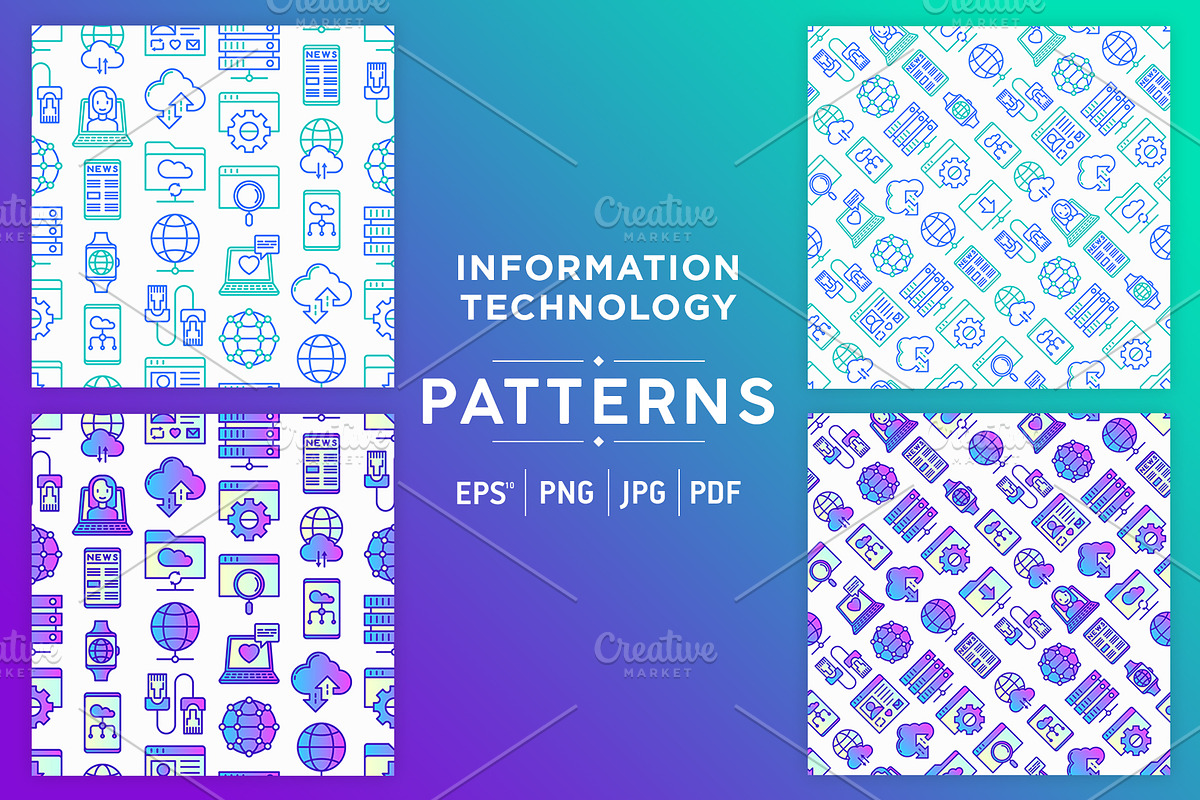 Information Technology Patterns, a Pattern Graphic by Alex Blogoodf