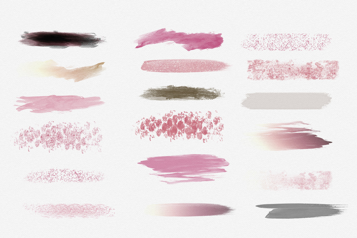 Mauvelous Pink Watercolor Strokes, a Texture Illustration by ClipartBrat Graphics (Photo 2 of 2)