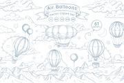 Air Balloon Vector Clipart Bundle, a Graphic by Alisles (Thumbnail 1 of 9)
