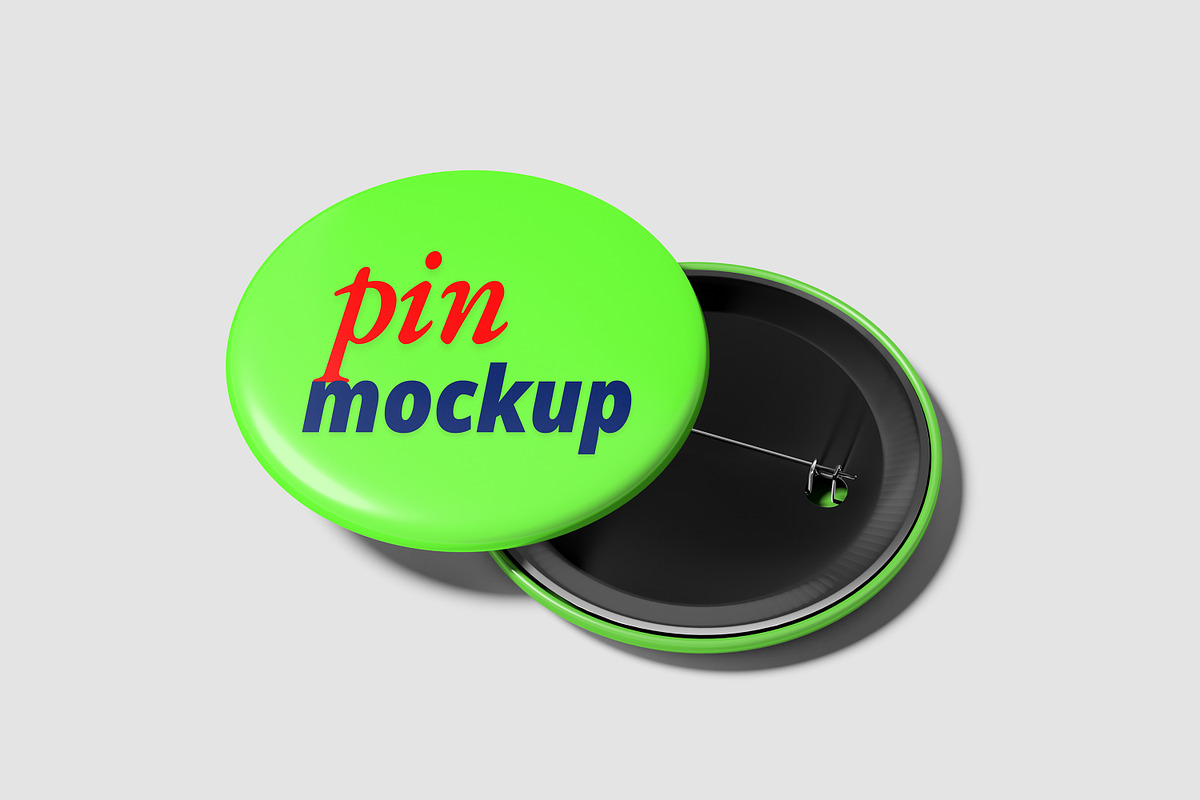 High-Quality Pin Mockup, an Advertising Mockup by safrizalstudio (Photo 2 of 5)