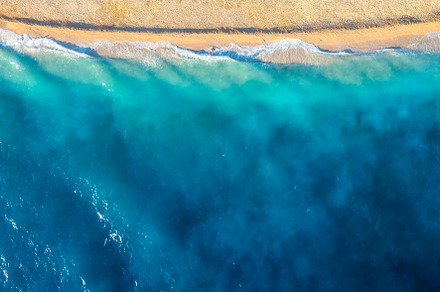 Coast with waves as a background, a Nature Photo by Landscape and travel