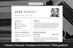 Skills based ATS resume with Photo