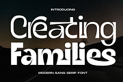 Creating Families Font, a Sans Serif Font by 177Studio (Thumbnail 1 of 8)