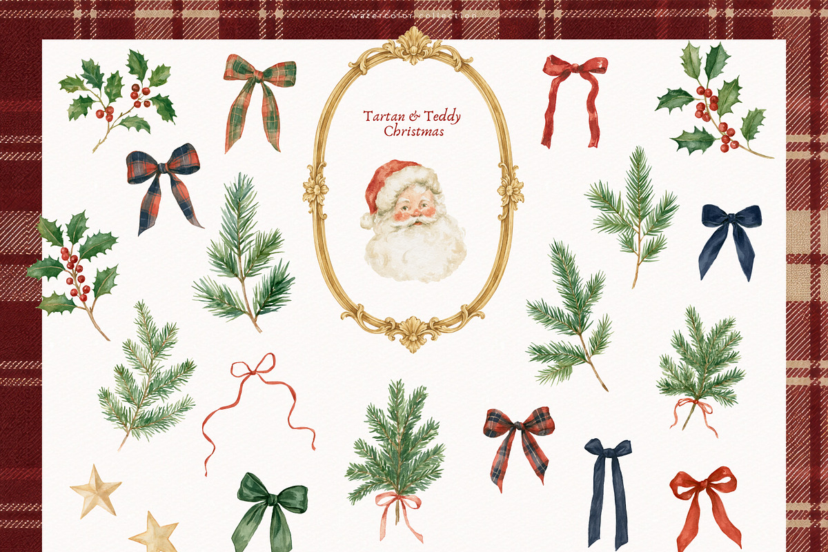 Tartan & Teddy Christmas, a Seasonal Illustration by PeDe Designs (Photo 6 of 7)