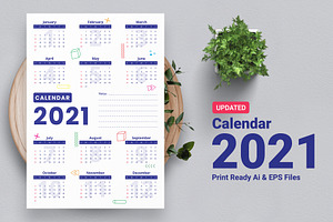 Creative Calendar Template 2021