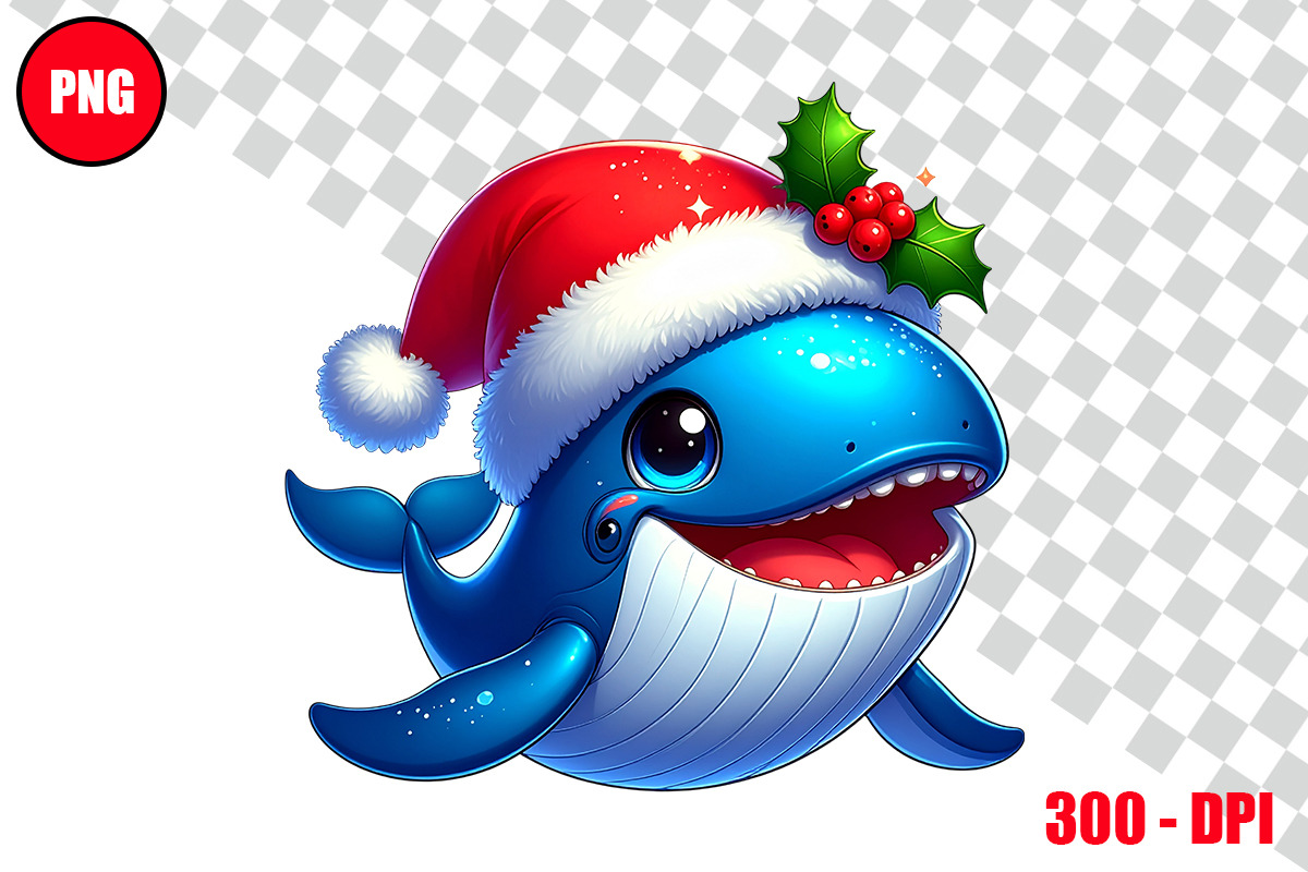 Christmas Whale Clipart Bundle Files, an Animal Illustration by taramija (Photo 26 of 26)