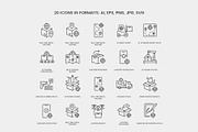 Smart Logistics with AI Icon Pack, an Outline Icon by Grand Design (Thumbnail 2 of 3)