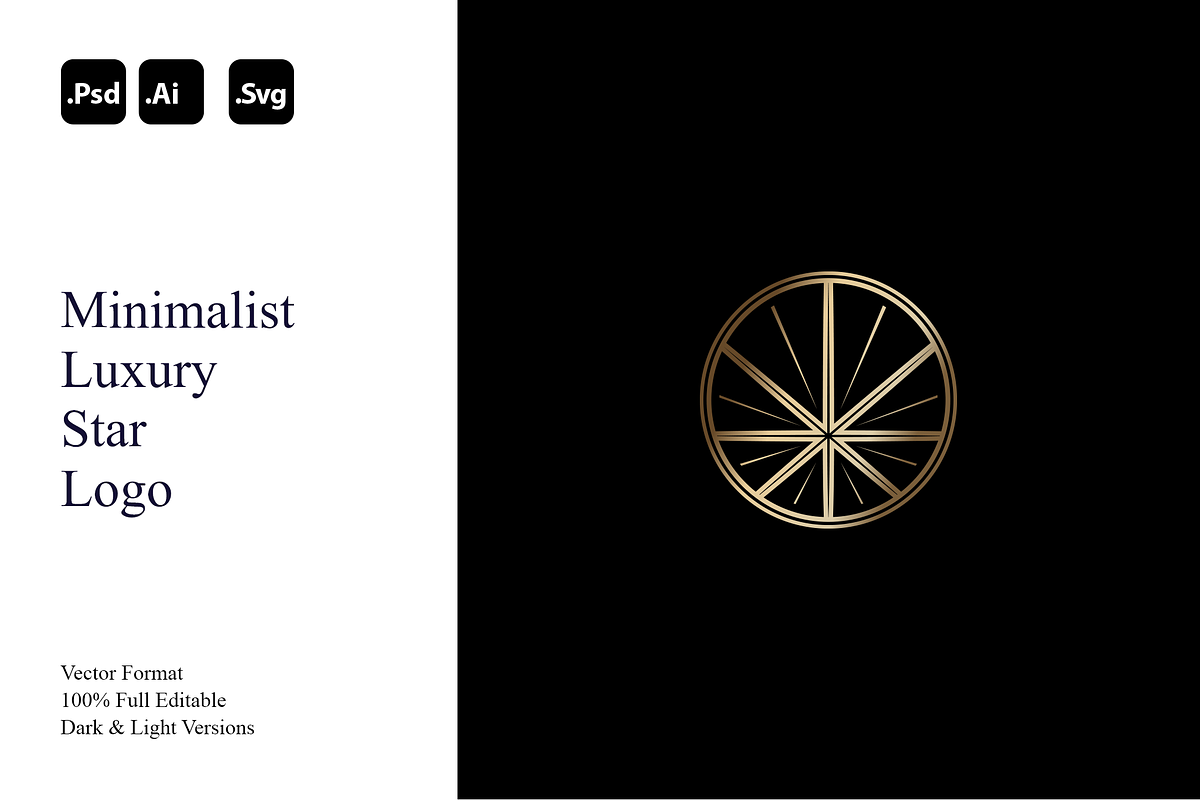Minimalist Luxury Star Logo, a Branding & Logo Template by Luxury Logos (Photo 1 of 4)