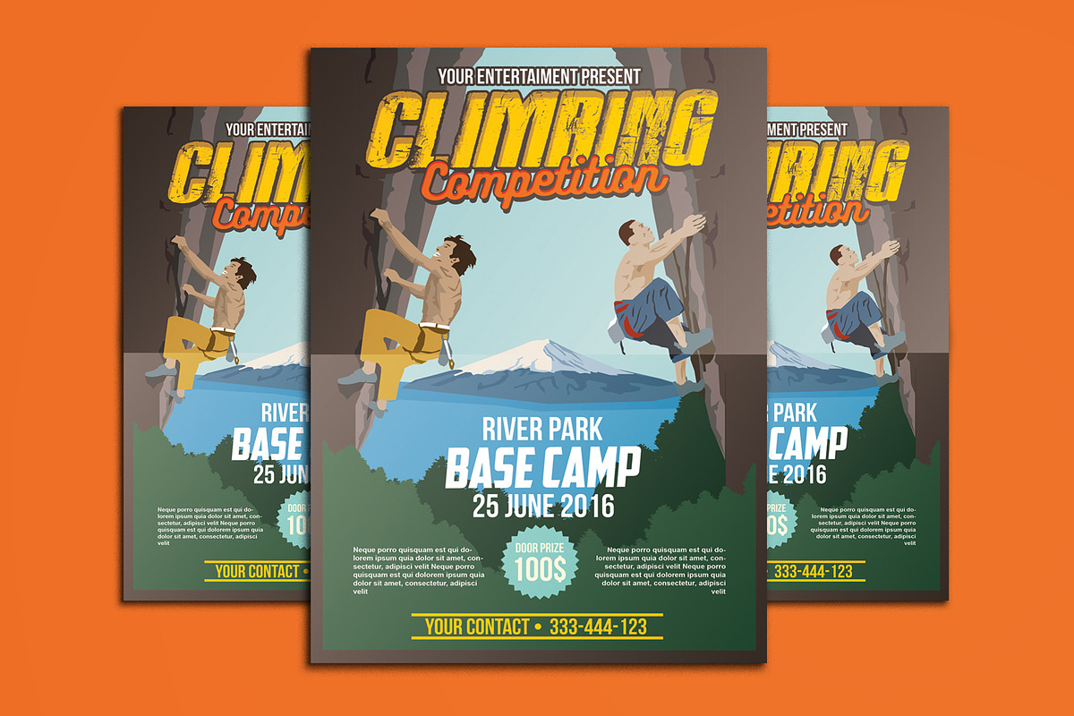 Climbing Competition Poster Flyer, a Flyer Template by Muhamad Iqbal ...