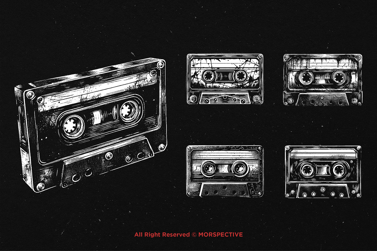 10 Bundle Dark Art Cassette Tape, an Illustration by Morspective (Photo 5 of 7)
