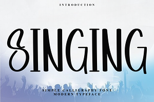 Singing, a Script Font by InermediaSTUDIO