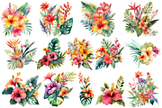 Tropical Flowers Watercolor Sublimat, a Decorative Illustration by ElenazlataArt (Thumbnail 2 of 4)