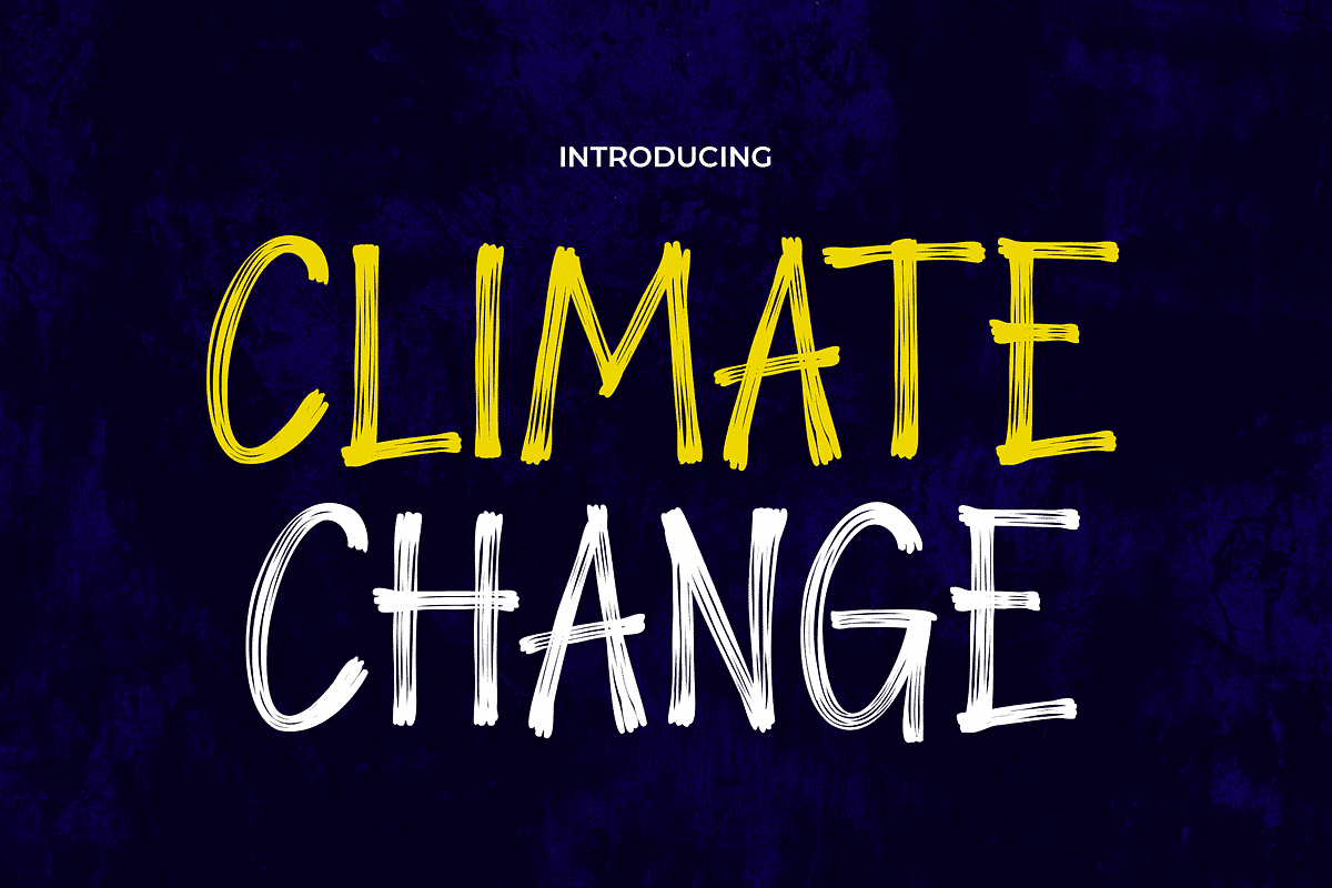 CLIMATE CHANGE, a Handwritten Font by Pinisi ART (Photo 1 of 13)