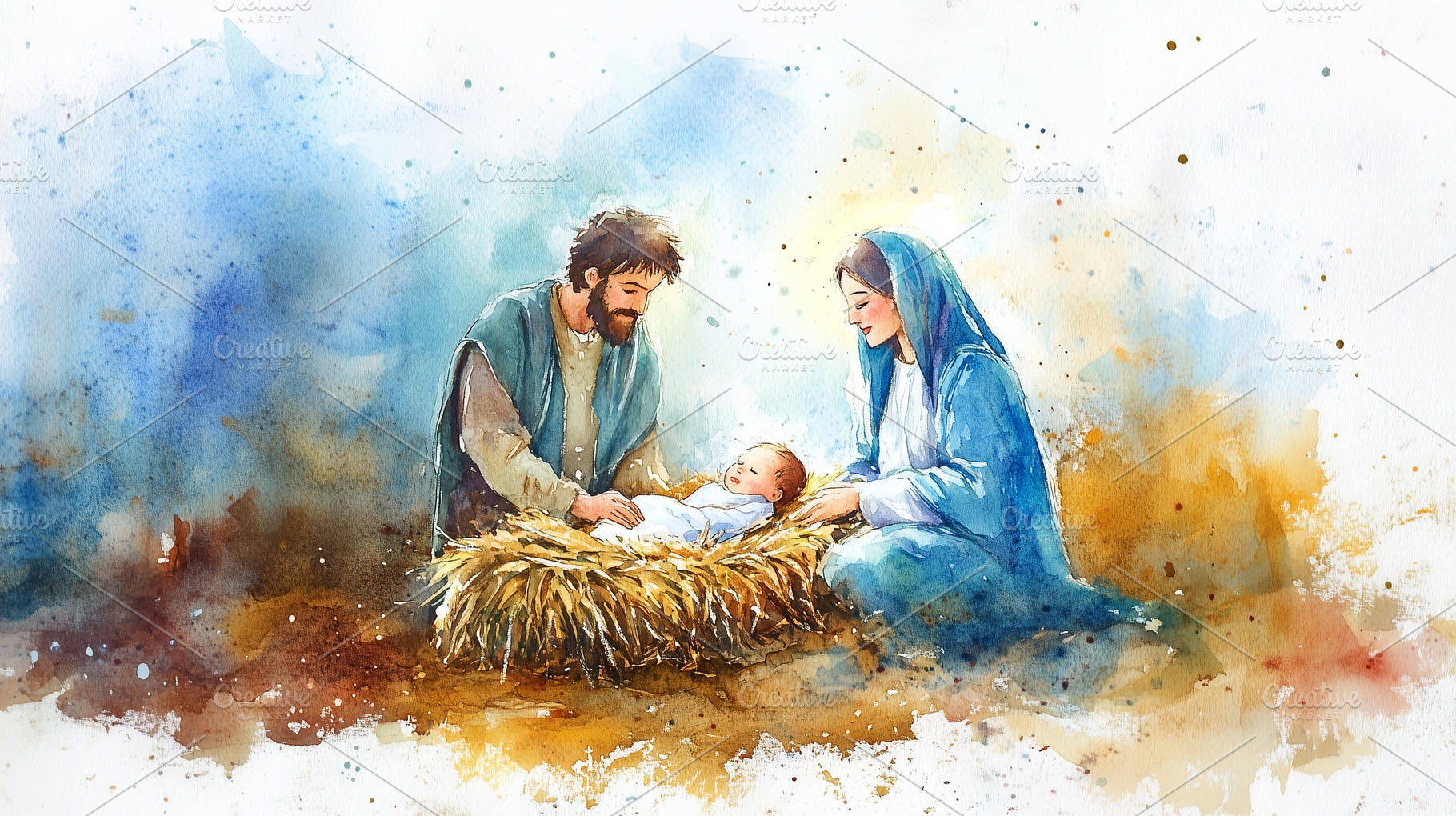 Baby Jesus lying in the manger, a Holiday Photo by MistyDay