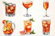 Summer Spritz Cocktail Clipart, an Illustration by Rose Art (Thumbnail 3 of 8)