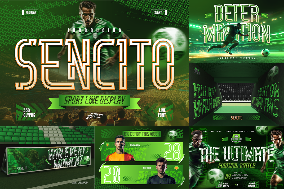 Sport and Action Font Bundle, a Slab Serif Font by Artisan Themes (Photo 6 of 7)