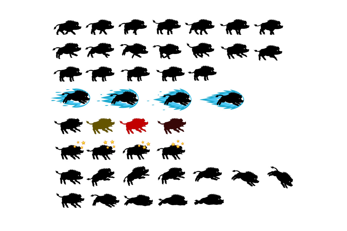WARTHOG GAME SPRITE, an Animal Illustration by Silpin (Photo 2 of 3)