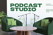 Podcast Studio Mockup, a Mockup by graphicook (Thumbnail 3 of 4)