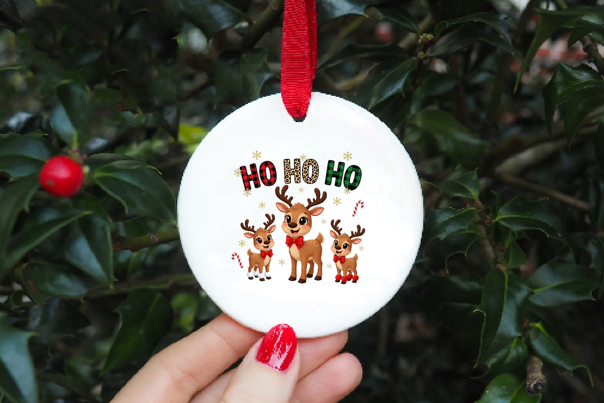 HO HO HO Reindeer PNG, an Illustration by DreamArtGraphic (Photo 5 of 5)