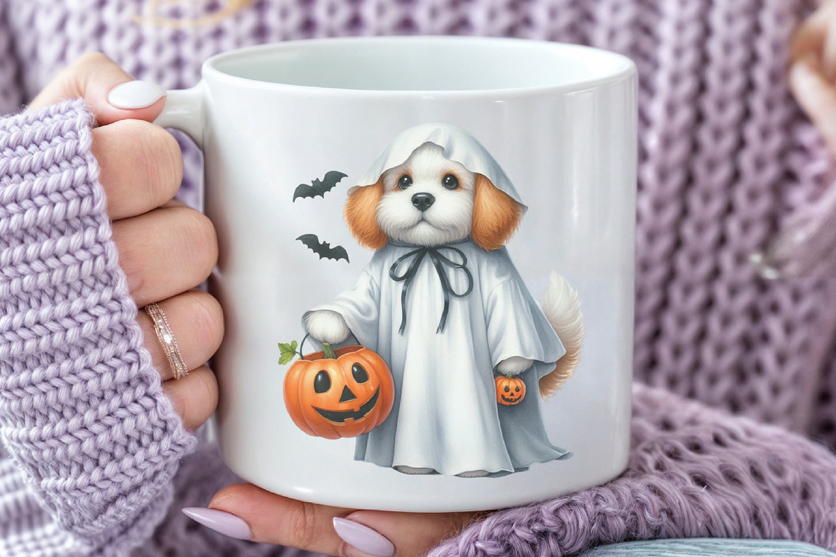 Halloween Ghost Dogs Clipart, a Seasonal Illustration by Rose Art (Photo 5 of 5)