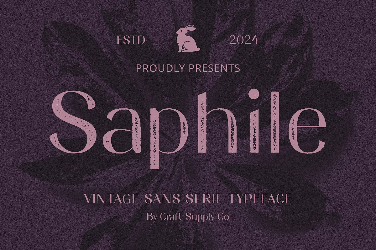 Saphile Vintage, a Sans Serif Font by Craft Supply Co. (Photo 1 of 8)