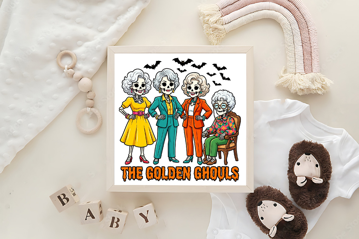 The Golden Ghouls Girls Halloween, a Work Illustration by CraftArtStudio (Photo 4 of 4)