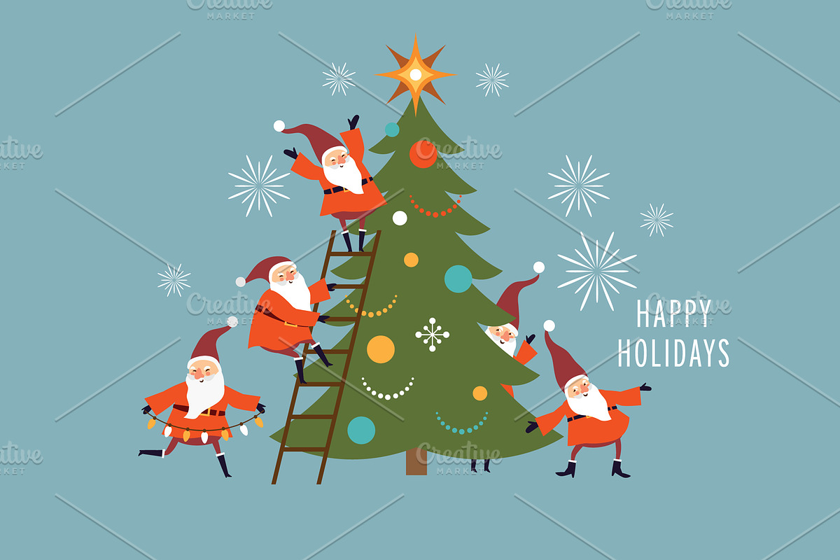 Christmas Gnomes, a Seasonal Illustration by lenlis (Photo 4 of 6)