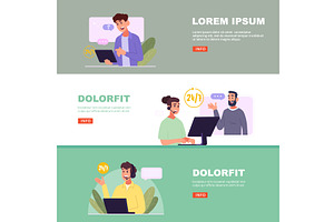Support service. call center online, a Finance Illustration by Onyx